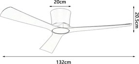ZEVENTI - LED stropný ventilátor AUREX LED/24W/230V Wi-Fi Tuya biely + diaľkové ovládanie