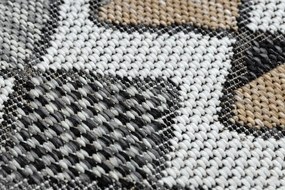 Dywany Łuszczów Kusový koberec Cooper Sisal Diamonds 22217 ecru/black – na von aj na doma - 160x220 cm
