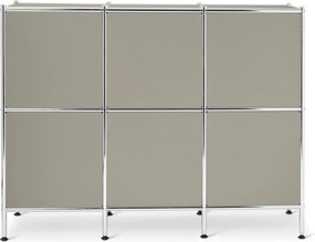 Kovový príborník »CN3 Kids« s 3 dvierkami, svetlosivý