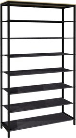 XXXLutz REGÁL NA TOPÁNKY, čierna, dub medový, 90/152/30 cm MID.YOU - Online Only drobný nábytok - 000657051304