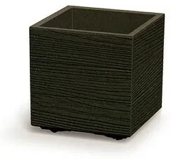 Kvetináč MADERA SQUARE ECO WOOD 28,8 cm ,tmavohnedý, S