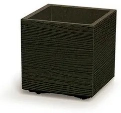 Kvetináč MADERA SQUARE ECO WOOD 28,8 cm ,tmavohnedý