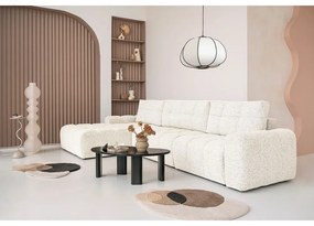 Krémová rozkladacia modulárna rohová pohovka s úložným priestorom (ľavý roh) Lulu – Miuform