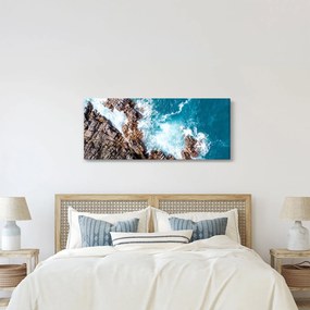 Obraz skál a mora (120x50 cm)