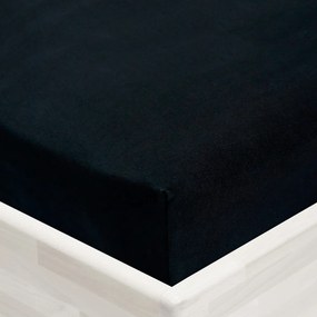 Detské jersey napínacie prestieradlo do postieľky JR-030 Čierne 70 x 140 x 10 cm - do postieľky