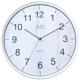 Nástenné hodiny JVD HA17.1 – imitácia dreva, tichý chod (33 cm)