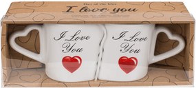 GiftyCity Hrnčeky pre zamilovaných, I love you, 2x 250 ml