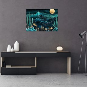 Obraz - Tyrkysová noc (70x50 cm)