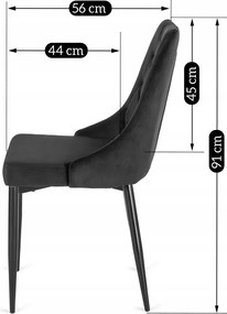 Čalouněná jídelní židle CORK černá