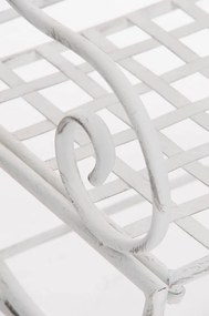 Kovová stolička Lotta s područkami - Biela antik