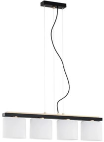 Argon 1814 - Luster na lanku CANOA 4xE27/15W/230V čierna