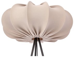 Béžová stojacia lampa s textilným tienidlom (výška 147 cm) Cafee – Candellux Lighting