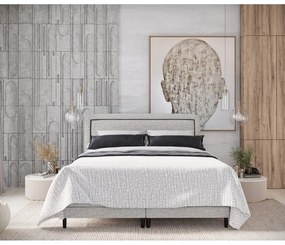 Svetlosivá boxspring posteľ 140x200 cm Dove – Maison de Rêve