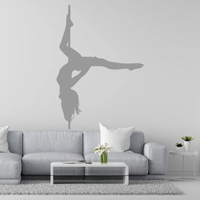 Veselá Stena Samolepka na stenu na stenu Pole dance Farba: černá