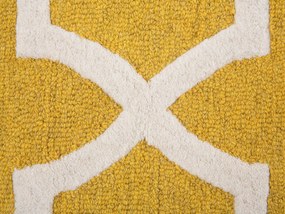 Bavlnený koberec 80 x 150 cm žltý SILVAN Beliani