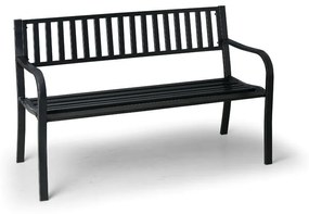 Kovová parková lavička STRIP s operadlom 1+1 ZADARMO, 1270 mm