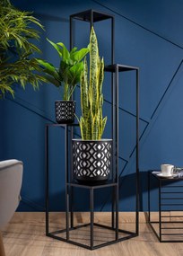 STOJAN NA KVETINÁČ KASKADA 150X44X44 CM ČIERNA