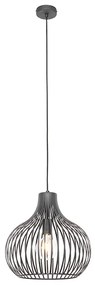 Moderné závesné svietidlo čierne 38 cm - Saffira
