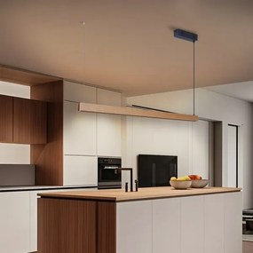 Immax NEO 07303L - LED stmievateľný luster na lanku MADEIRA 26W/230V Wi-Fi Tuya 122 cm dub