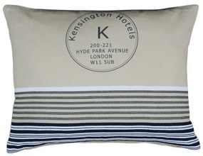 Modro sivý vankúš Hyde Park Avenue - 35 * 10 * 45 cm