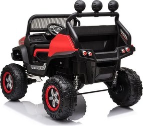 LEAN CARS Akumulátorové vozidlo Mercedes Unimog S, červené