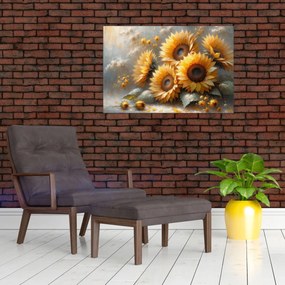 Obraz - Maľba slnečníc (90x60 cm)