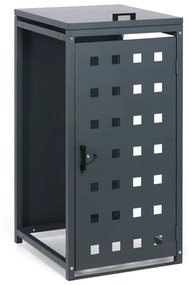 Prístrešok na popolnicu do objemu 120 l, 114 x 57 x 62,3 cm, prístavný, sivá