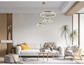 Stlmiteľný LED krištáľový luster na lankách THALIA LED/120W/230V 3000-6000K + diaľkové ovládanie