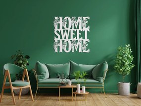 drevko Drevená nálepka na stenu Home Sweet Home Rozmer obrazu: 44,5 x 44,5 cm, Farba dekorácie: Čierna