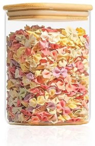 Orion Sklenená dóza hranatá s bambusovým vekom, 1,3 l BORO