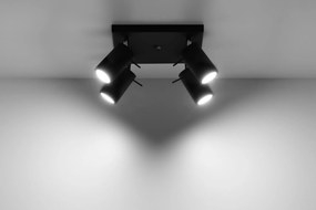 Sollux stropne bodové svietidlo spot RING 4 čierne SL.0094