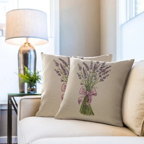 GOBELÍNOVÁ DEKORAČNÁ OBLIEČKA NA VANKÚŠ LAVENDER1 45X45 CM VZOROVANÁ