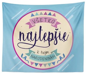 Sablio Deka Všechno nejlepší k narozeninám: 150x120 cm