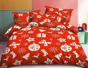 Dekorstudio Vianočné posteľné obliečky PEB-870 Rozmer posteľných obliečok: Šírka x Dĺžka: 220x200cm + 2 ks 70x80 cm