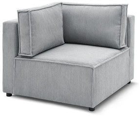 Svetlosivý menčestrový modul pohovky (variabilný) Nihad modular – Bobochic Paris