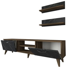Obývacia stena AYDEN 150 cm orech/mramor