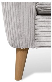 Svetlosivá menčestrová rohová pohovka (pravý roh) Paris – Scandic