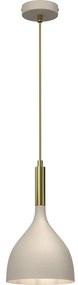 Luster na lanku NOAK 1xE27/15W/230V béžová/zlatá