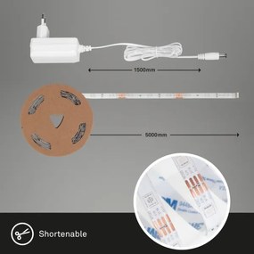 Brilo - LED RGBW Stmievateľný pásik 6,5m LED/18W/230V Wi-Fi Tuya + DO