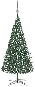 Umelý vianočný stromček s LED a súpravou gulí zelený 400 cm 3077886