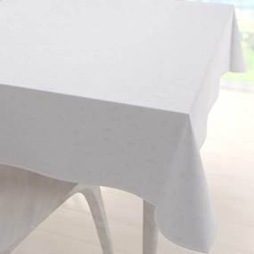 Biante Teflónový štvorcový obrus TF-011 Popínavé lístky - studená biela 100x100 cm