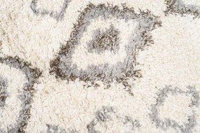 Koberec BOHO L228D béžový / tmavosivý kruh