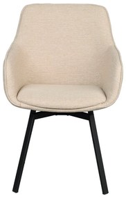 Béžové čalúnené jedálenské kreslá v súprave 2 ks Alison – Rowico