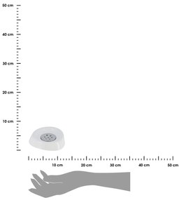 Miska na mydlo Cuesta, biela/s chrómovými prvkami