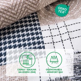 FLANELOVÉ OBLIEČKY FLANELOVE 180X200 CM, 2KS 70X80 CM VZOROVANÉ