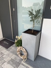 Kvetináč BLOCK, sklolaminát, výška 80 cm, betón design