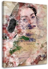 Obraz na plátně Vintage žena tvář - 80x120 cm