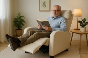 Relaxačné kreslo René rozkladacie béžové