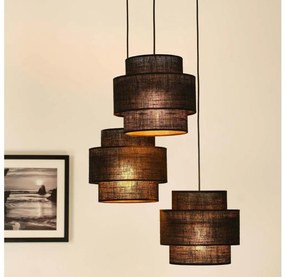 Brilagi - Luster na lanku SPACE YUTE 3xE27/15W/230V čierna