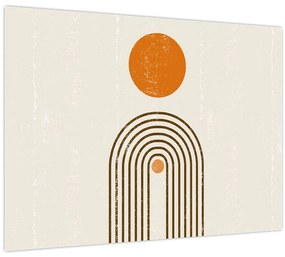Obraz - Hnedé oblúky (70x50 cm)